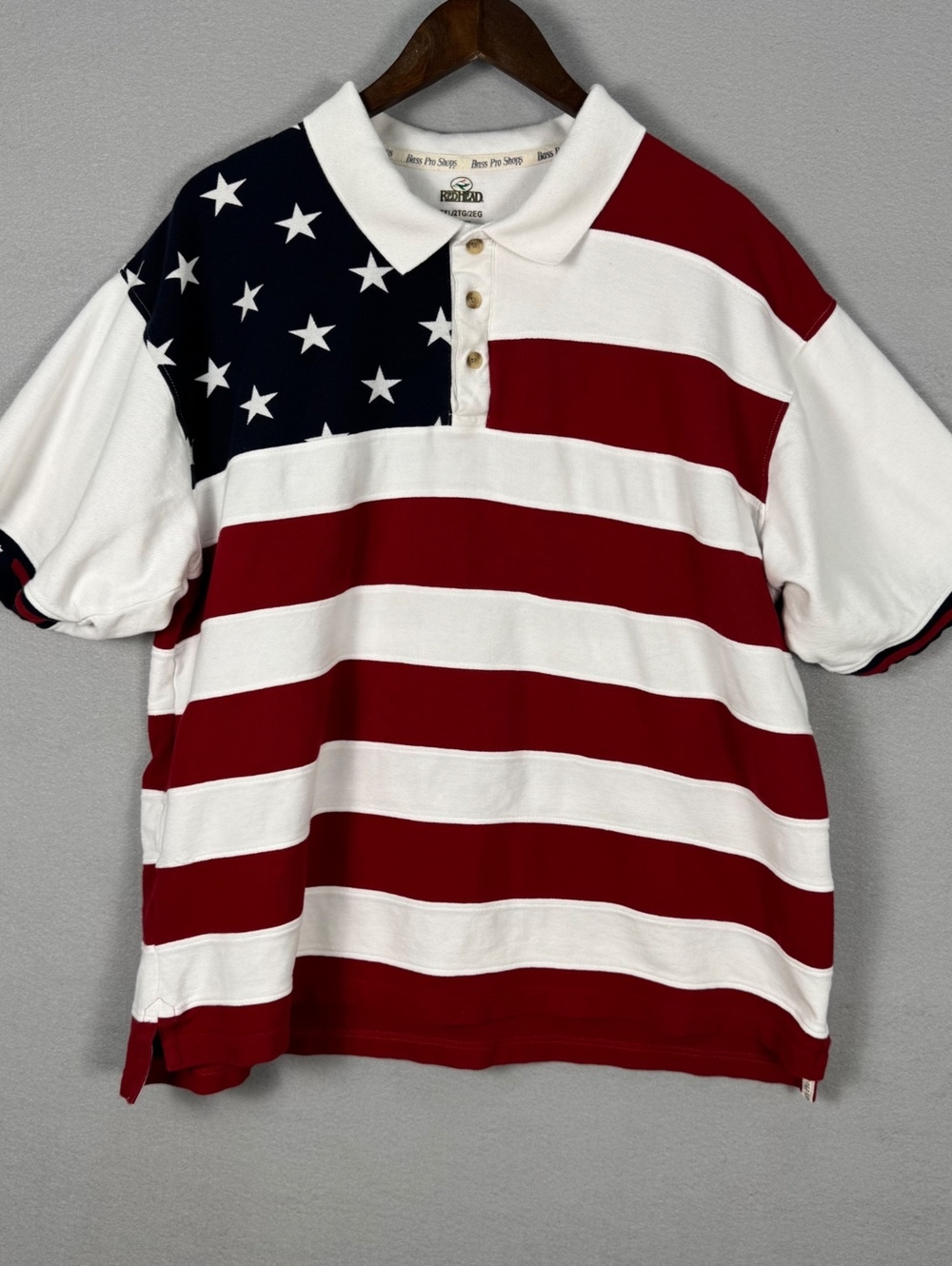 RedHead Men's Polo Shirt 2XL American Flag Cotton